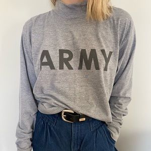 Army Mock Neck Sweatshirt